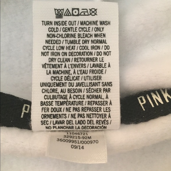 Victoria’s Secret PINK Funnel Neck Hoodie White S - Picture 6 of 7